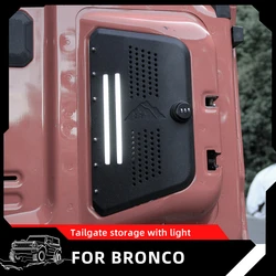 Trunk tailgate Modification accessories For Ford bronco2021 2022 2023 External password lockLED emitting light car accessories