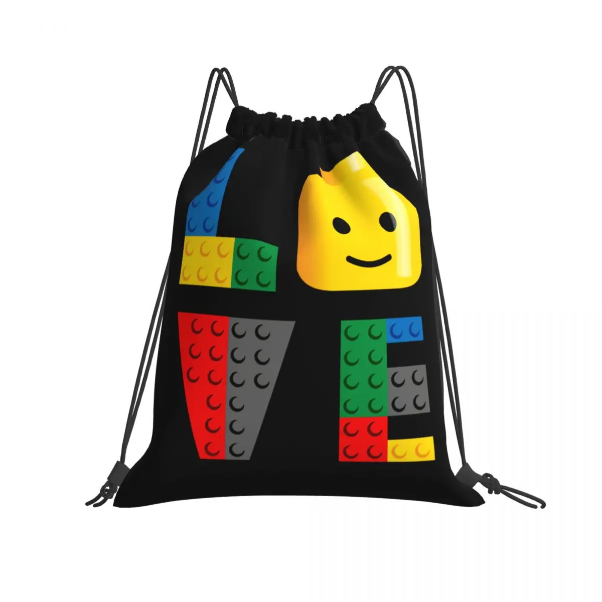 Legos Love Parody Quality Oldskool Artwork Drawstring Bags Gym Bag School Schoolbag Gymnast Bag Riding Backpack