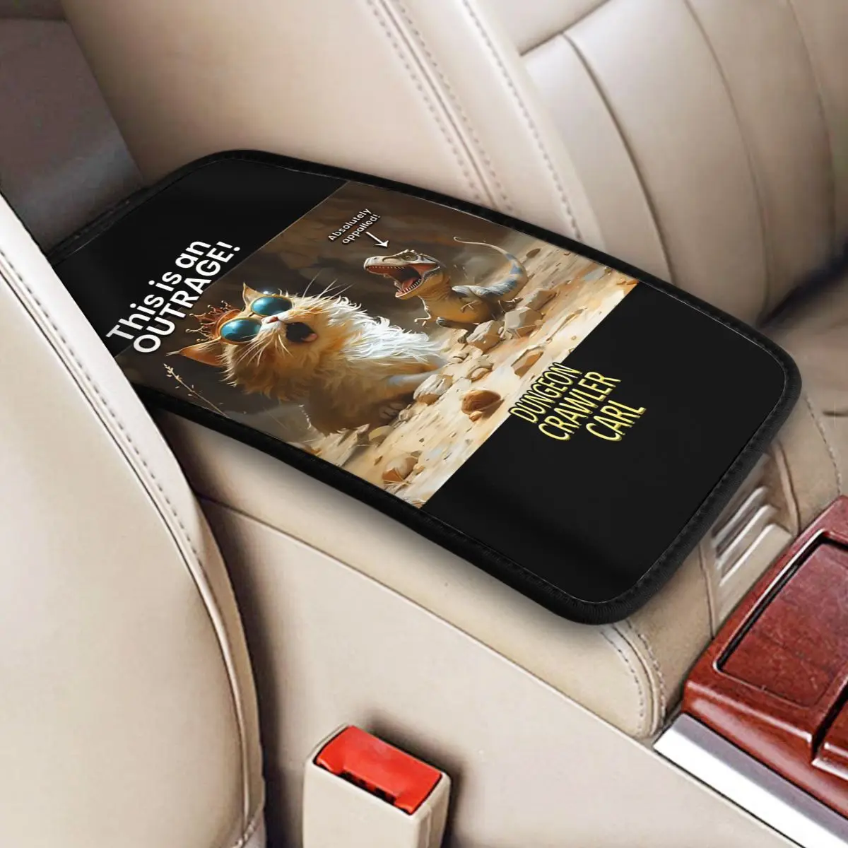 

Car Armrest Cover Mat Non-slip Center Console Cover Pad Dungeon Crawler Carl Automobiles Armrest Pad Car Decor Accessories