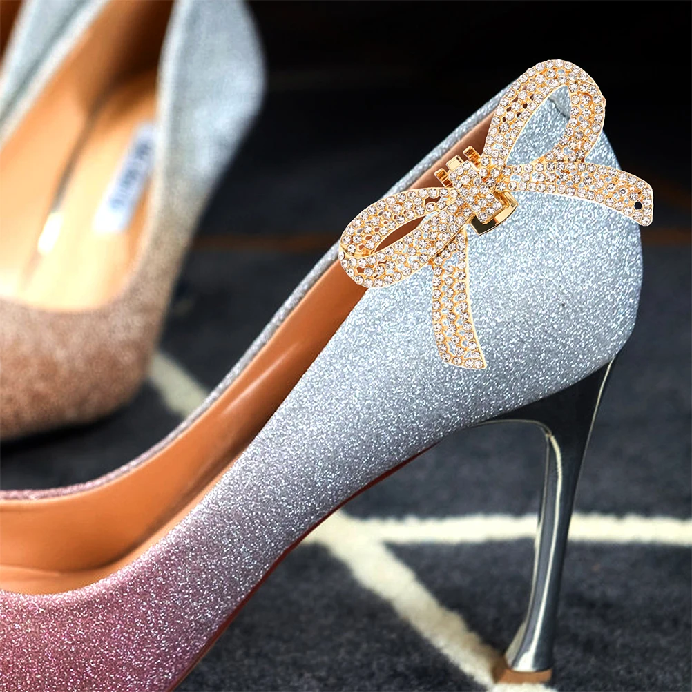 

Rhinestone Shoe Flowers Clips Accessories Decorative Buckles for Wedding Shoes Removable Embellishments Shoe Decorations