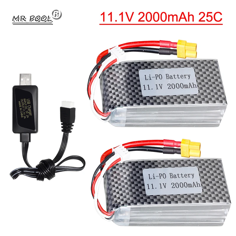 3S 11.1V 2000mAh 25C with XT30 plug Lipo Batterry for Remote Control Quodcopter Cars Boats Drone Spare Parts 903475