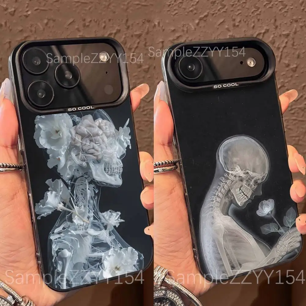

Medical Human Anatomy Phone Case For iPhone 17,16,15,14,13,12,X,8,Pro,Max,Plus,E,SE4,Air,Mini Black IMD Matte