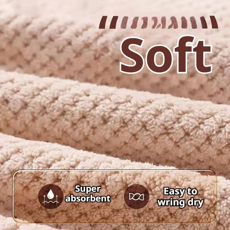 Quick Dry Hair Turban Coral Fleece Towel Dry Hair Cap Ultra Absorbent Hair Towel Wrap For Women Home Soft Hair Towel Wrap Turban