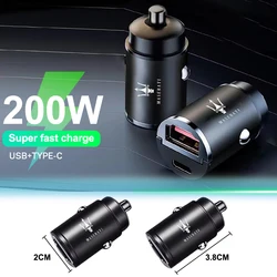 200W Mini Car Charger Adapter Fast Charging Car USB Type-C Charger For Maserati Quattroporte GT Spyder Levante Coupe GranTurismo