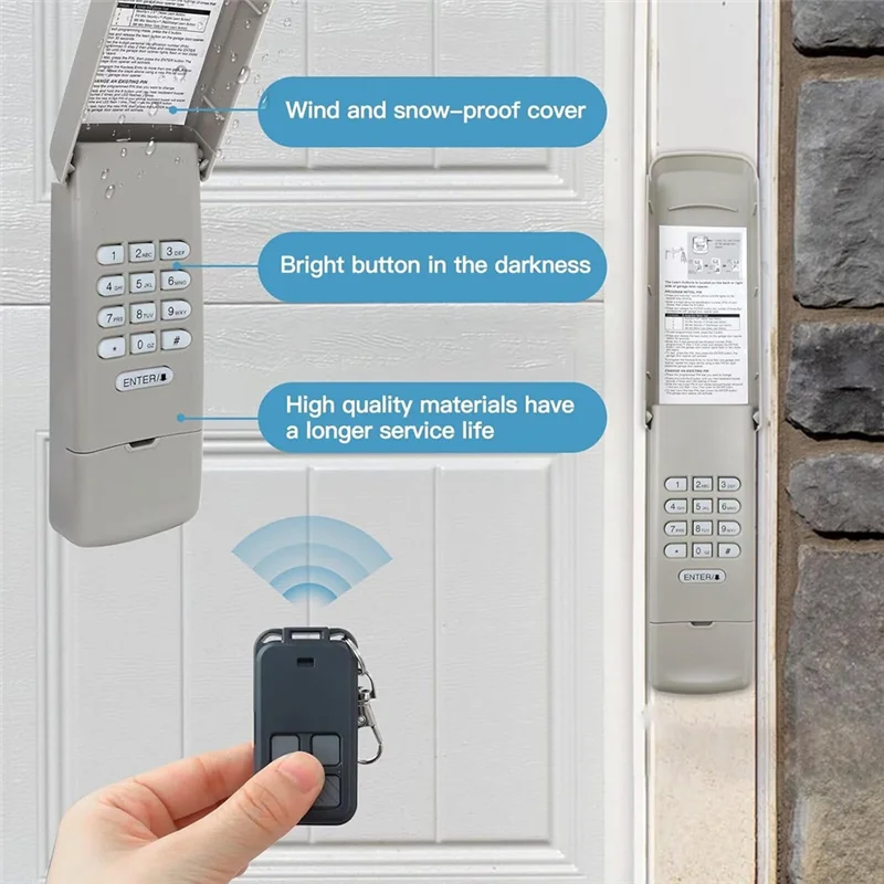 BNVN-1X 877MAX Клавиатура открывания гаражных ворот с 2 пультами дистанционного управления для серий 41A6127-1 HBW2028, 139,53680