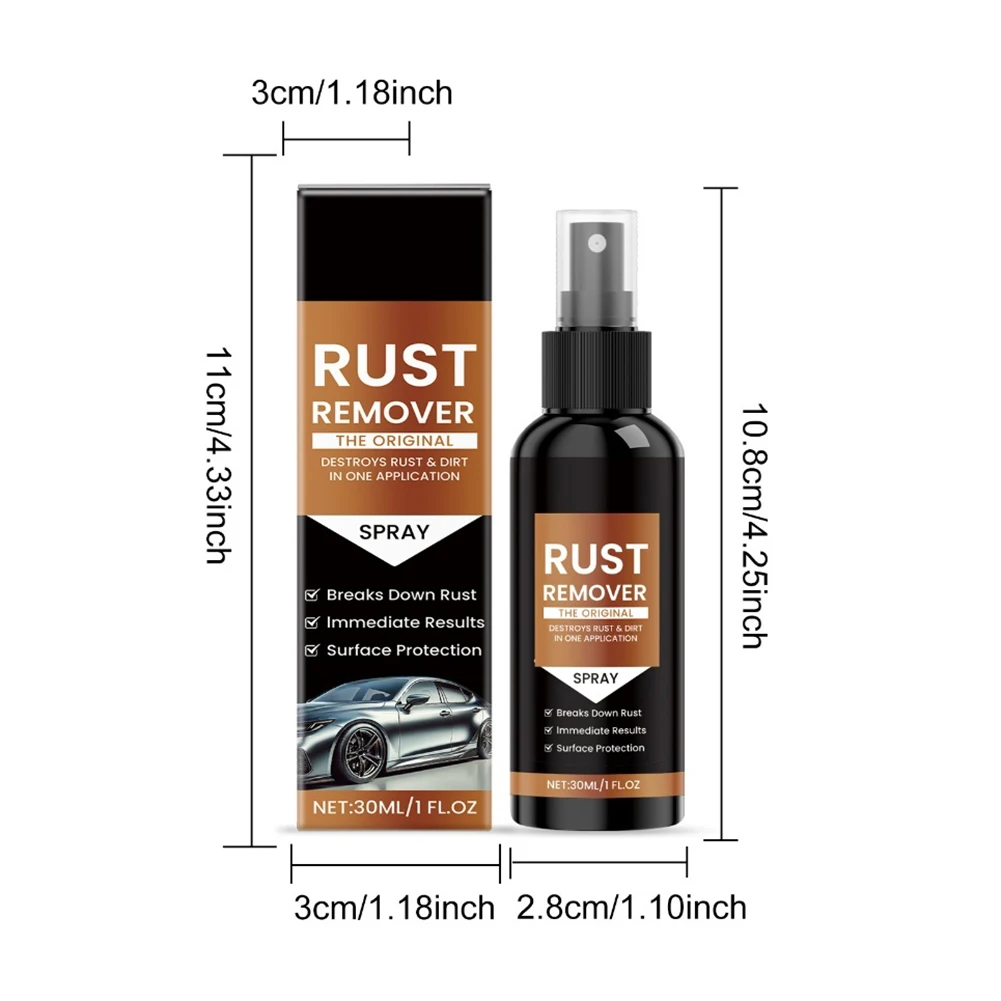 Car Scratch Remover Car Rust Removal Spray Derusting Spray Suitable For Metal Car Chains Rust Stain Inhibitor Paint Maintenance - Image 2