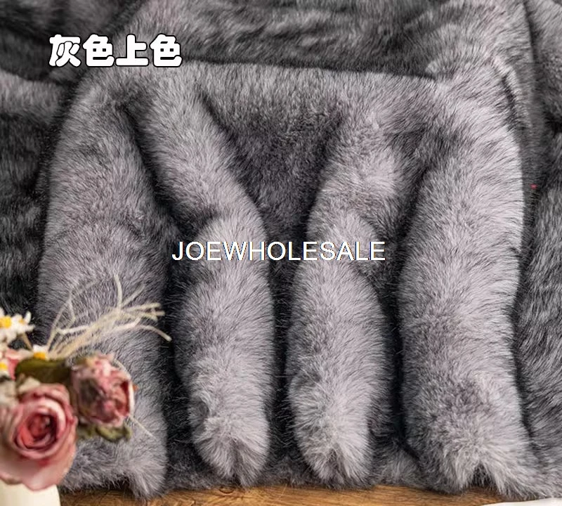 

Оптовая продажа, высококачественная мягкая и пушистая толстая имитация лисьего меха, ворсовая ткань из искусственного меха с кончиком крашения 3 см, искусственный лисьий мех, материалы