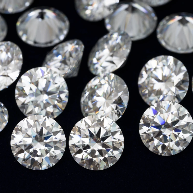 White Sapphire Super White Stone Round Cut Mohs Hardness Gems for Jewelry Making/Collection/Display/Gift Precious Stones