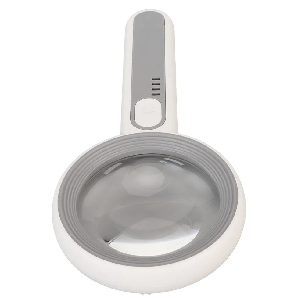 عدسة مكبرة LED احترافية قابلة لإعادة الشحن 16 أضواء LED عدسة مكبرة مضيئة لقراءة الكتب الزجاجية المكبرة