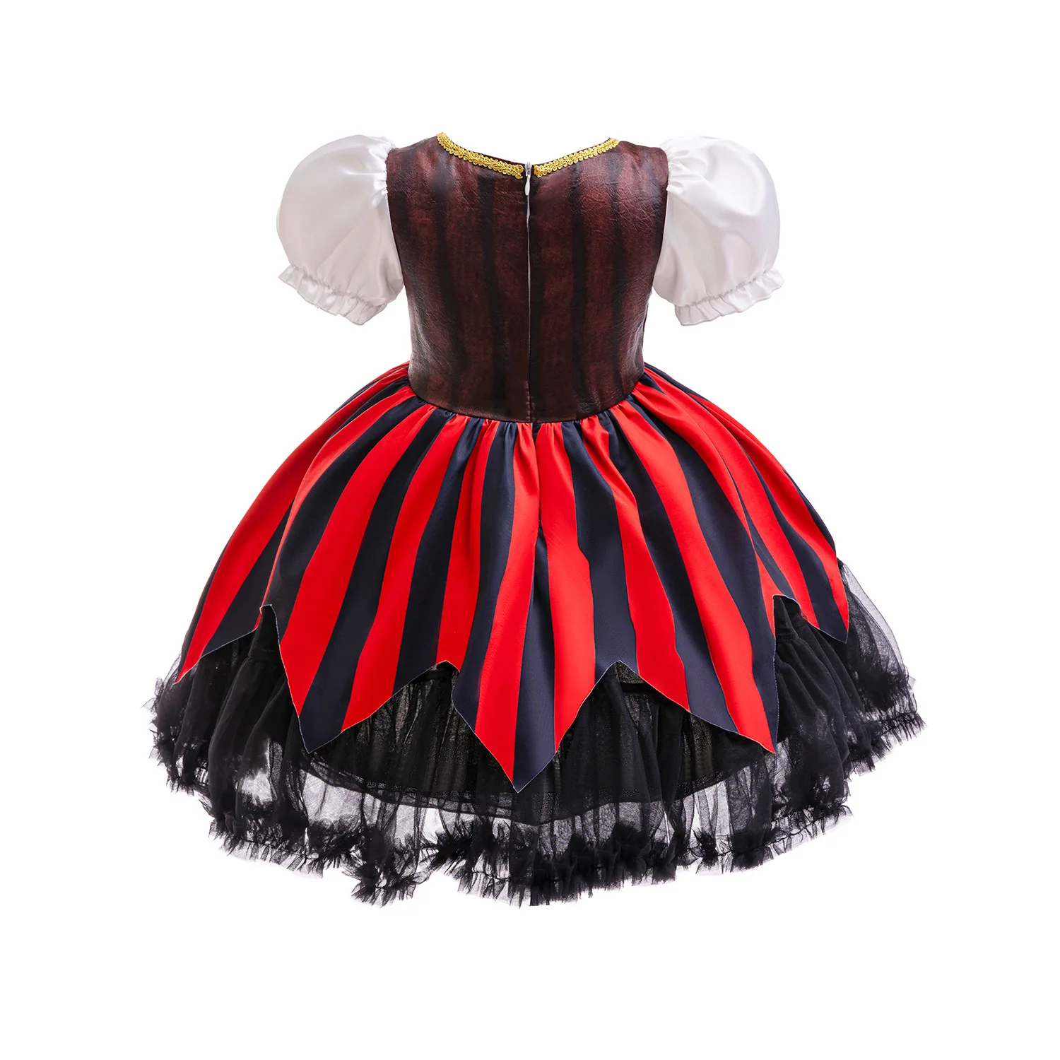 Halloween Girls Pirate Dress Cosplay Carnival Party Pirate Role Play Suit With Headscarf Kids Stage Performance Clothing image 3
