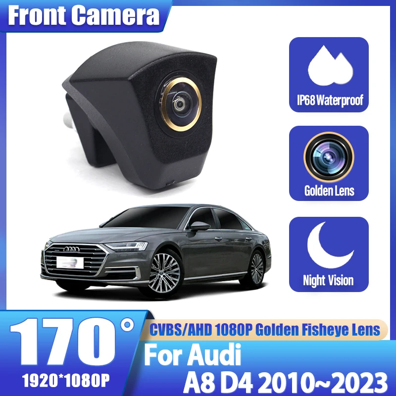Car Front View Camera For Audi A8 D4 2010 2011 2012 2013 2014 2015 2016 2017 2018 2019 2020 2021 2022 2023 RCA NTSC HD CCD CAM