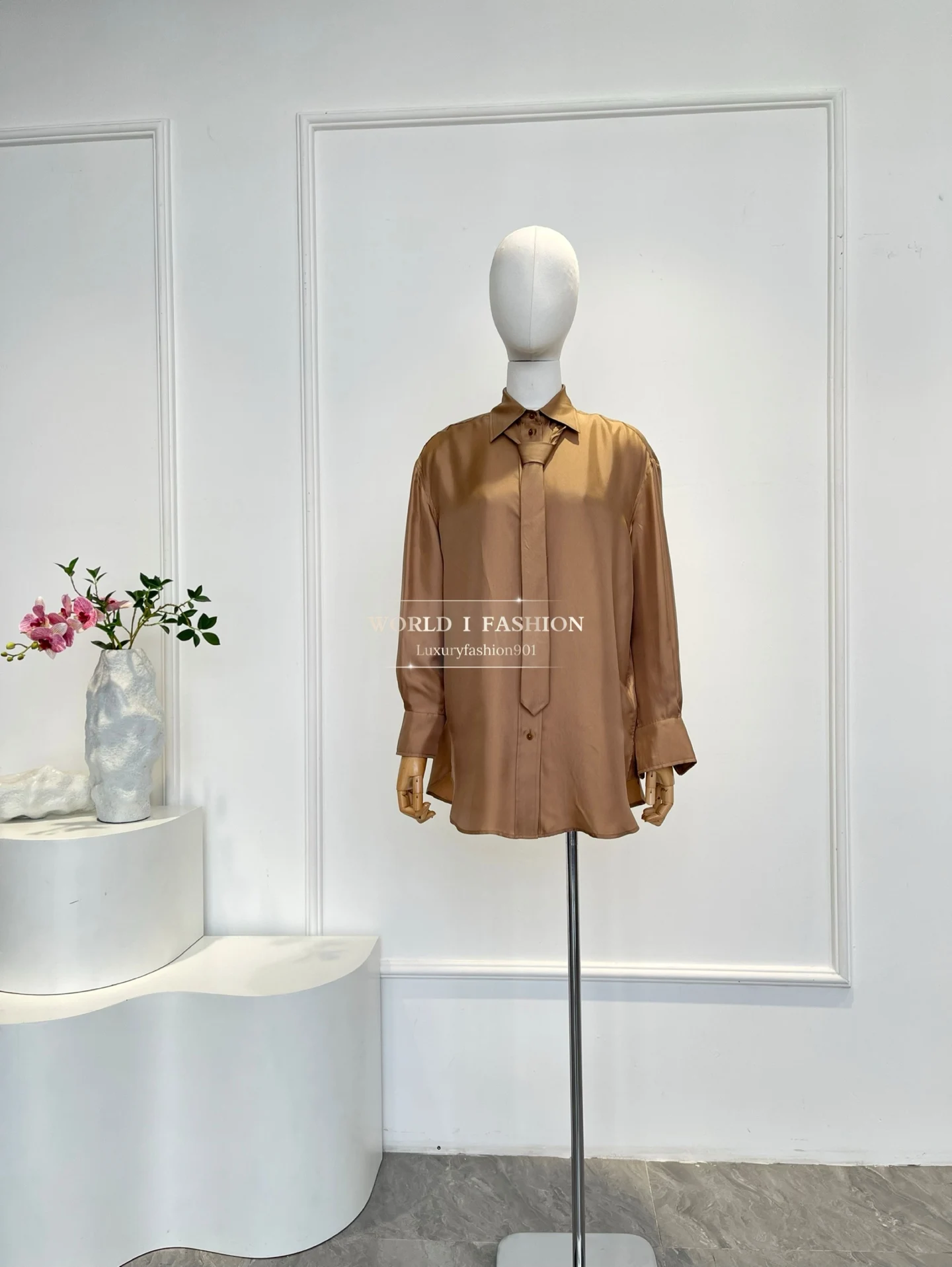 

Женская одежда 2025: верблюжья черная блузка с длинными рукавами, топы и комплект рабочих брюк