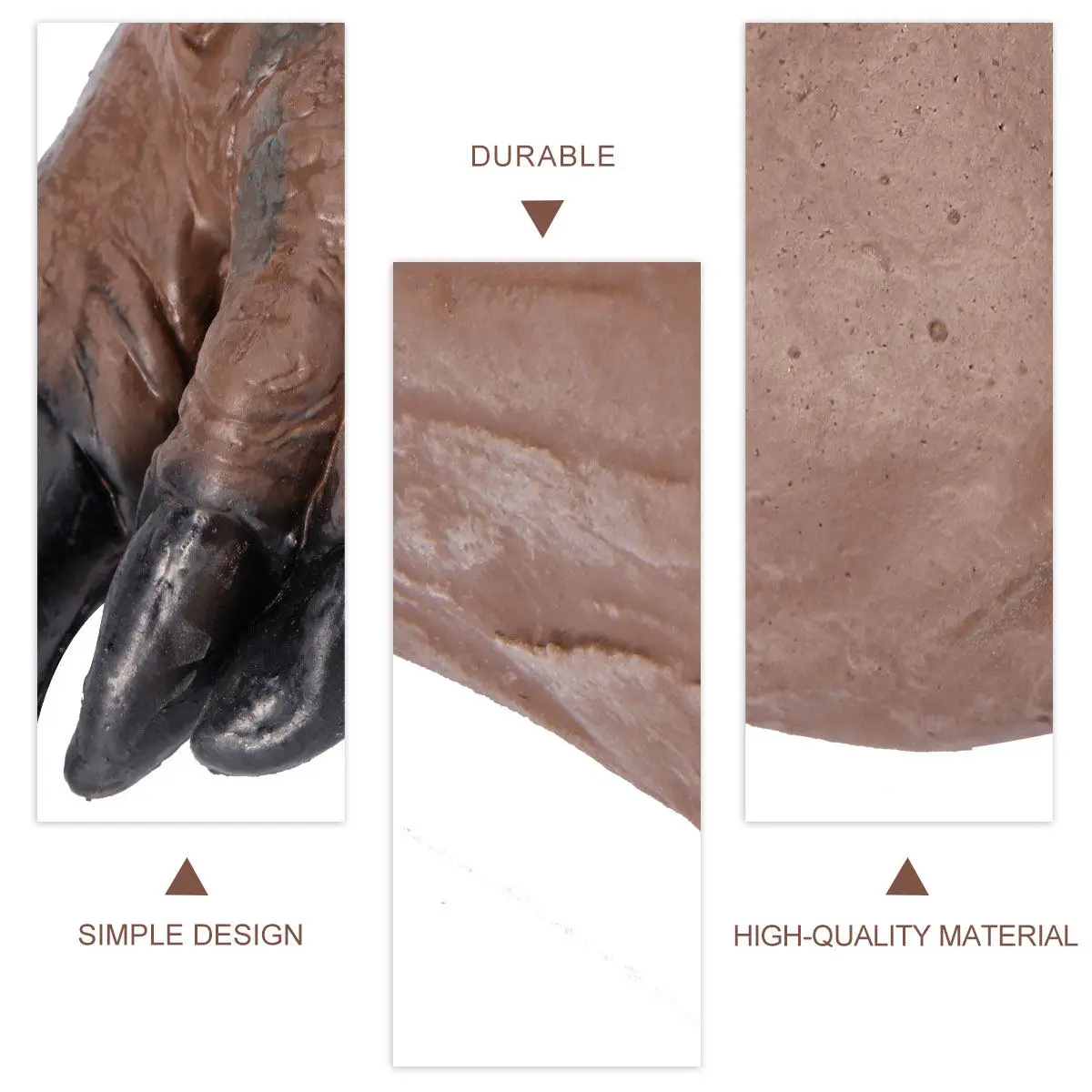 

Пара коричневых латексных накладок на ноги в виде когтей для Хэллоуина и карнавала, премиум-класса, для создания жуткого образа