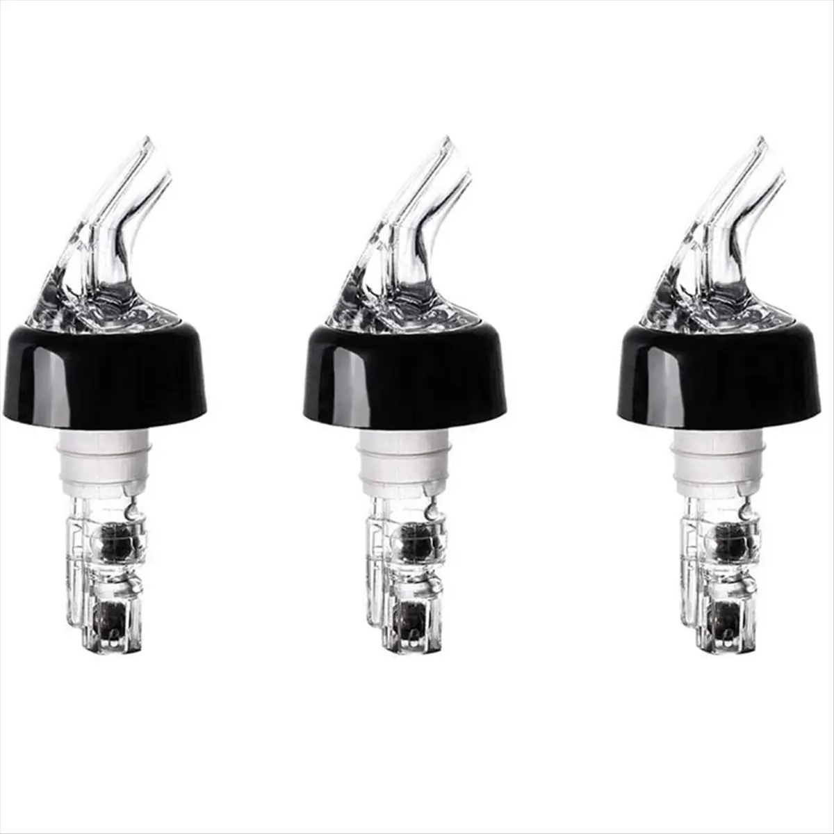 ABJS 3PCS 30ml Plastic Liquor Pourer Olive Oil Wine Bottle Pour Spout Plug Stopper Cork Wine Dispenser Leakproof