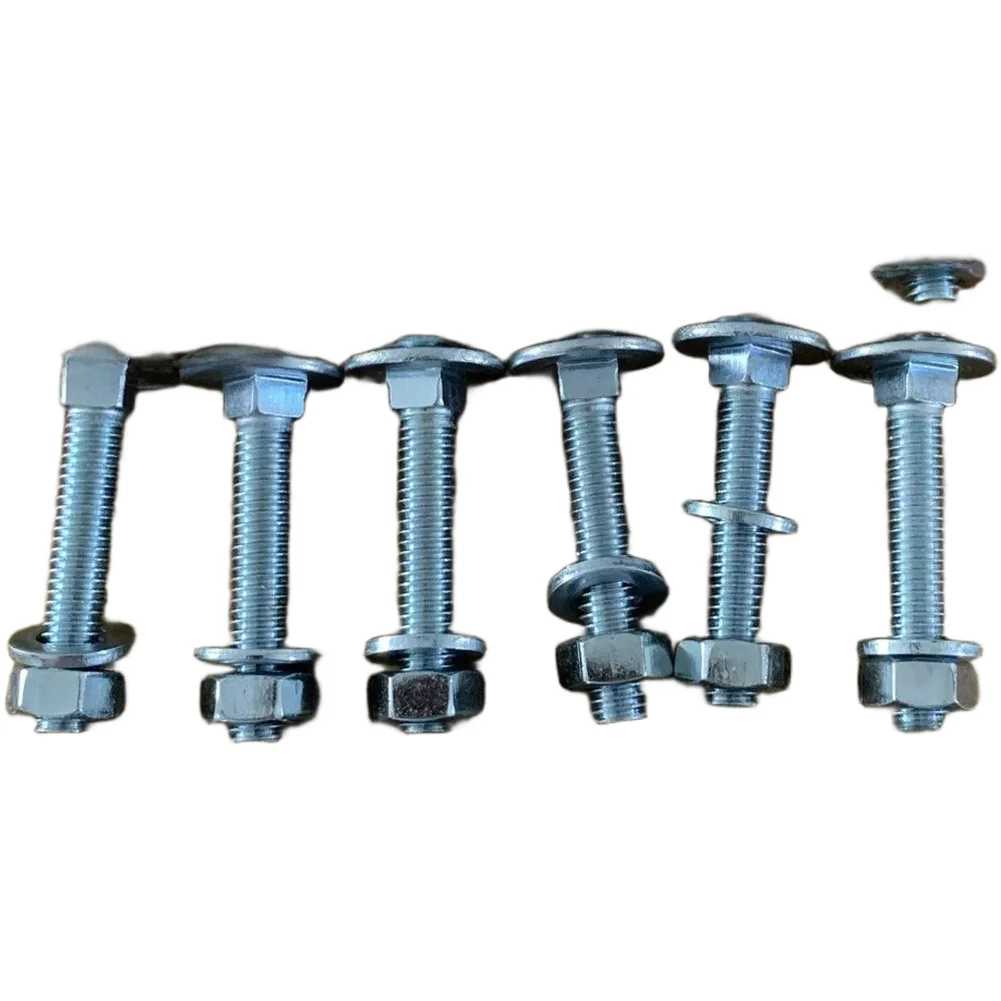 For ASME B18.5 Compliant Carbon Steel Hex Carriage Bolt Kit 24 pcs Includes Bolts Nuts and Washers for General Assembly