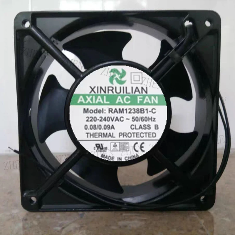 

S New for Xinruilian RAM1238B1-C 220V 0.08A/0.09A 2-wire Cooling Fan#QW