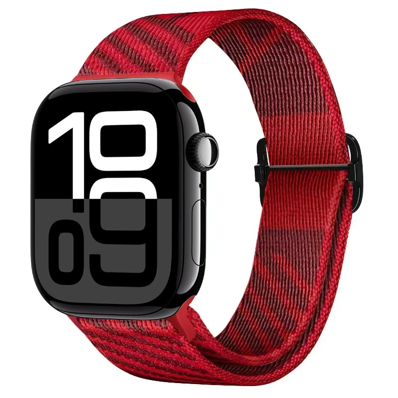 

Ремешок нейлоновый для Apple Watch Series 8 7 45 мм 41 мм, эластичный регулируемый браслет для iwatch 6 5 4 SE 44 мм 42 мм 40 мм 38 мм