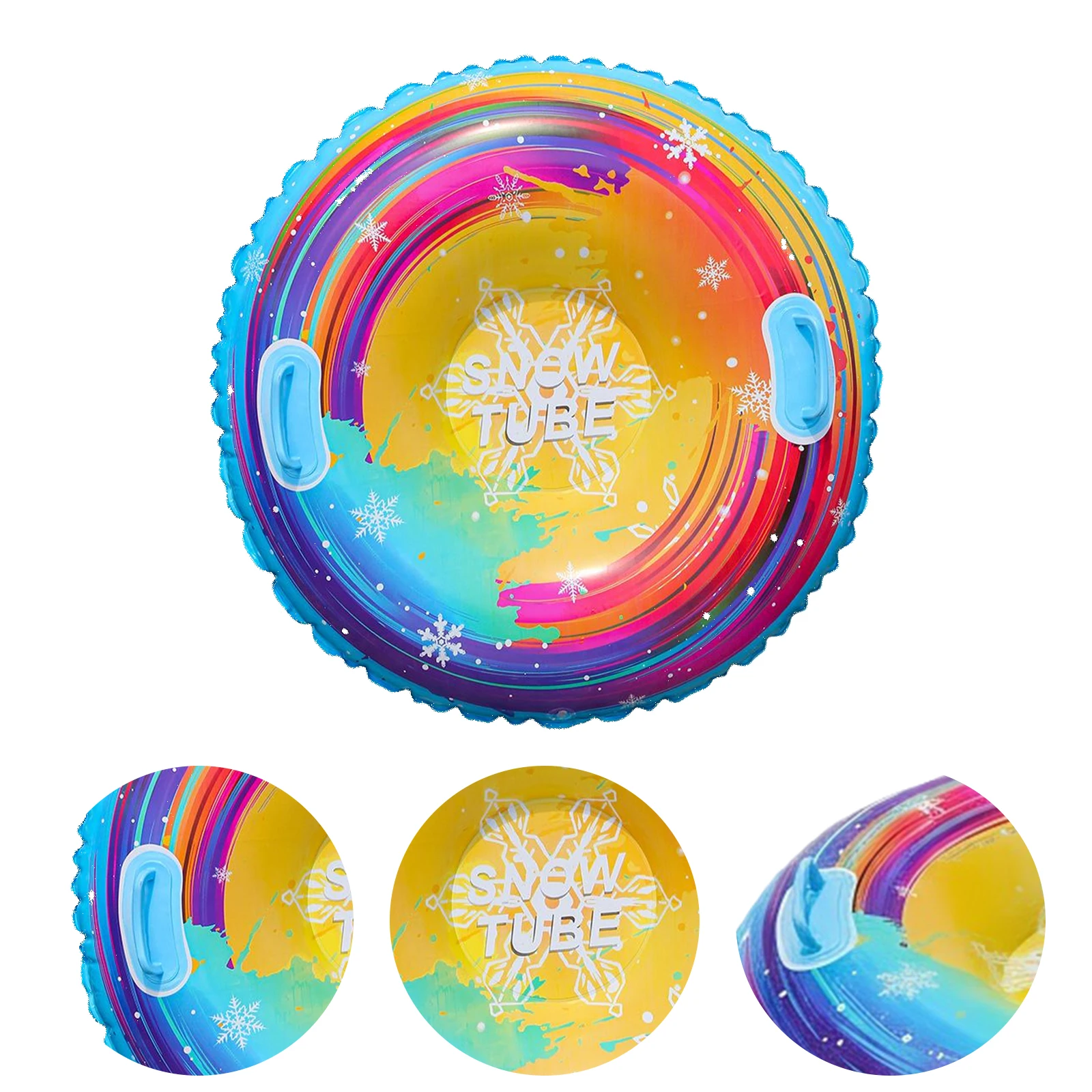 

Inflatable Snow Tube Cold-Resistant Hard Bottom Sleds Christmas Birthday Gift for Family for Family Activities Outdoor Fun