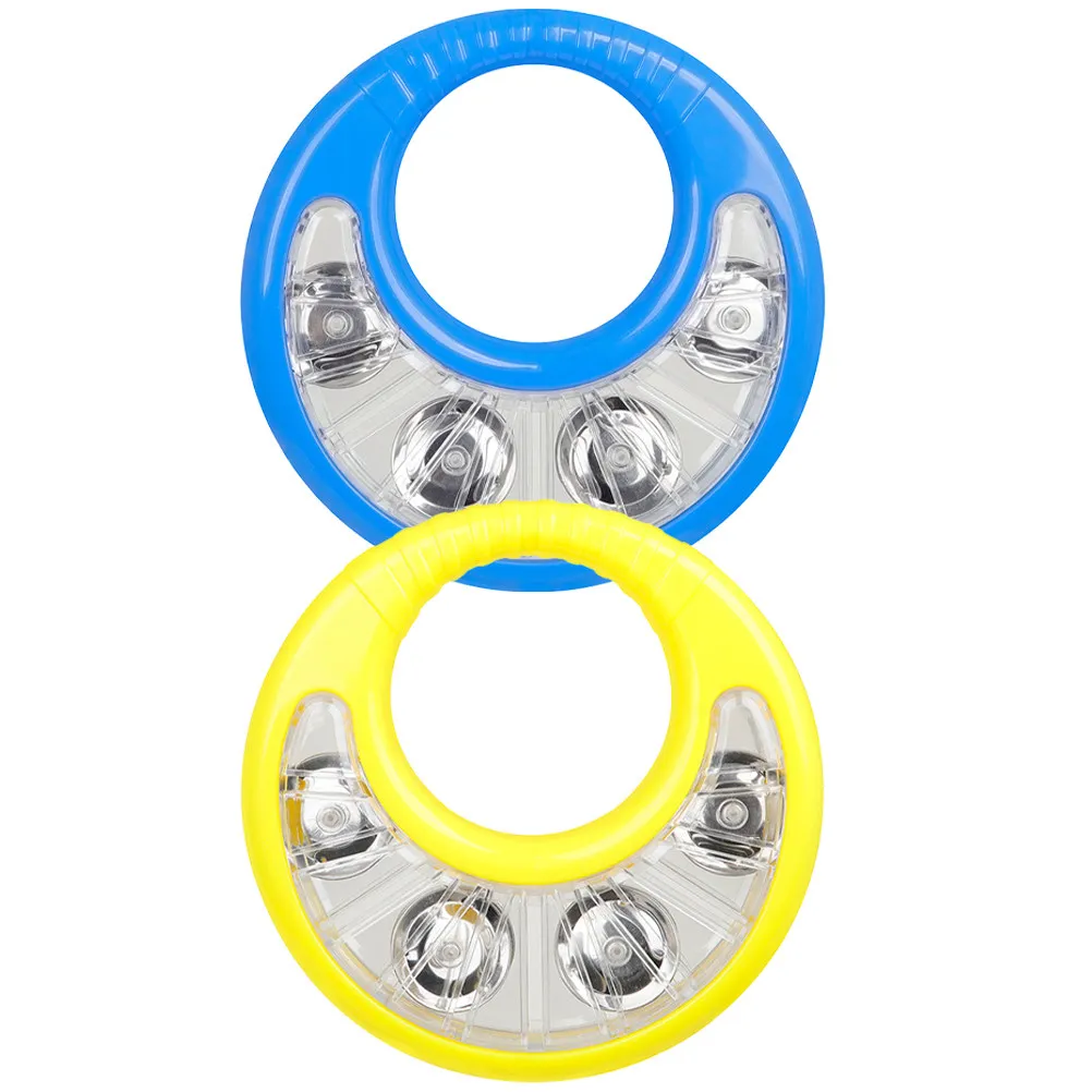 

2 шт. Детские музыкальные погремушки-колокольчики, пластиковые и металлические, для раннего развития, музыкальный инструмент для детей