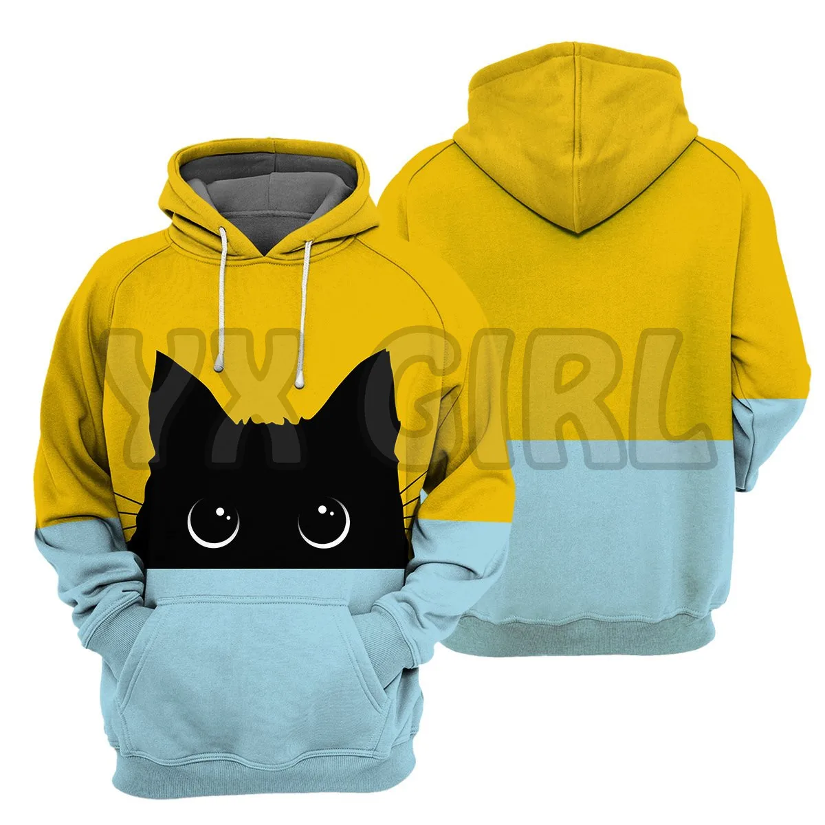 

Sneaky Black Cat 3D Printed Hoodies Unisex Pullovers Funny Dog Hoodie Casual Street Tracksuit