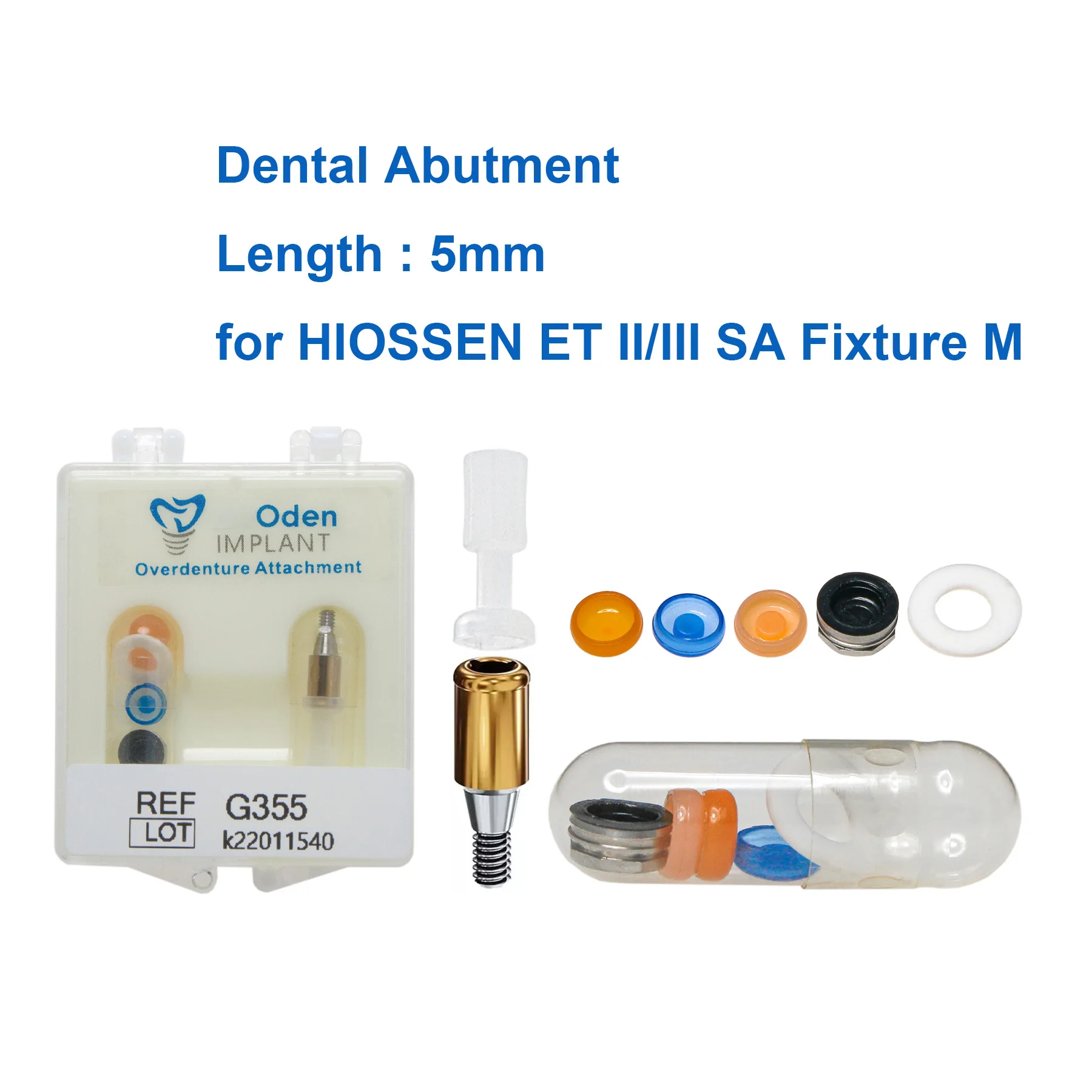 

Dental Implant Abutment Attachments Compatible With for HIOSSEN ET II/III SA Fixture M 5mm