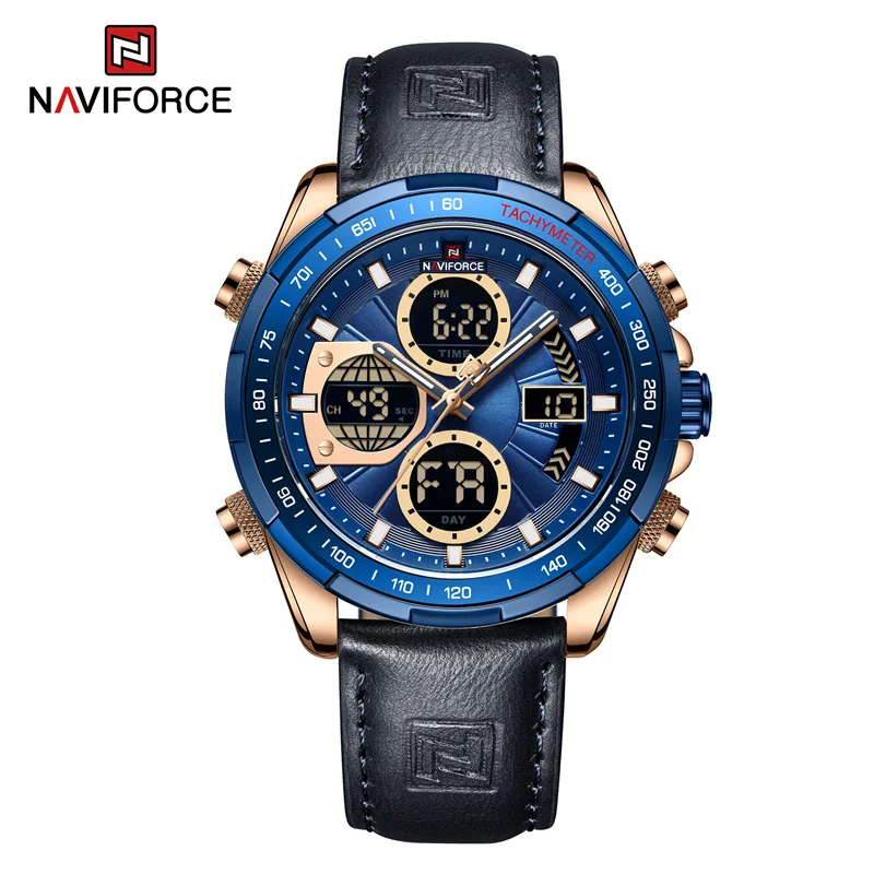 Neue NAVIFORCE Uhren für Männer Leder Herren Militär Sport Wasserdichte Uhr Quarz Armbanduhr Chronograph Männliche Uhr