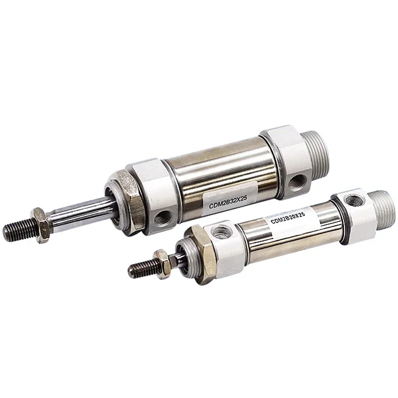 CDM2B16/20/25/32/40 Series Stainless Steel Magnetic Ring 25-300mm Stroke Double Acting Mini Pneumatic Air Cylinder