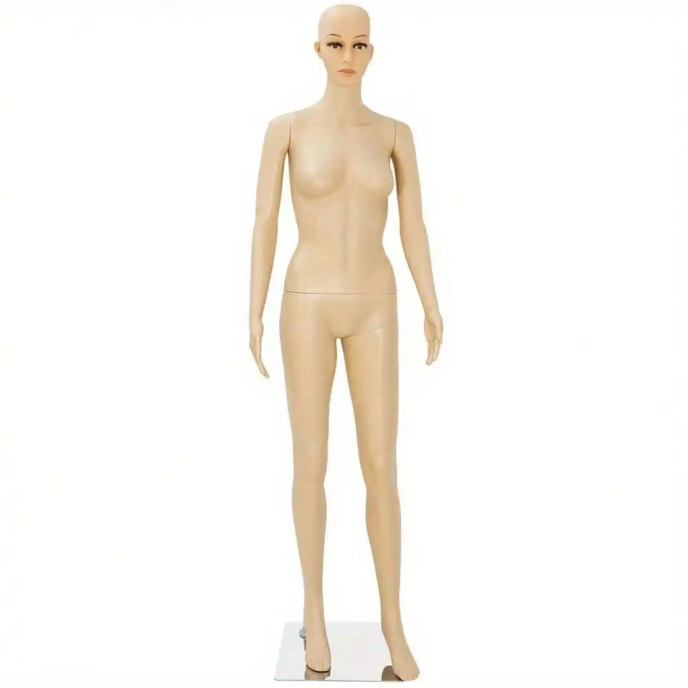 

PP Realistic Display Head Turns Dress Form with Base Female Mannequin Full Body