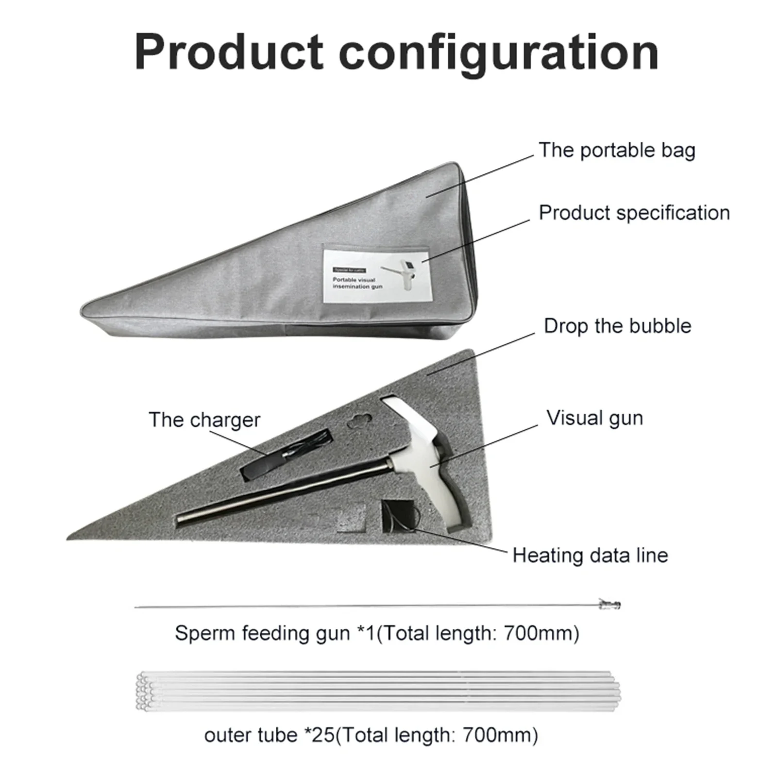 البقرة البصرية مزرعة المنظار الحيوانات المنوية AI بندقية التلقيح الاصطناعي خنزير الأغنام جهاز تربية البيطرية عدة البقرة مزرعة الماشية أداة #2
