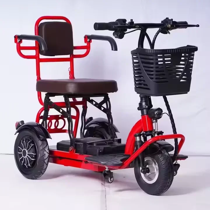 Folding 3 Wheel Mobility Scooter For Disabled Handicap Lightweight Elderly Electric Scooter