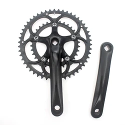 8/9 Speed 50/34T Road Bike Crankset BCD 110mm Diamond Hole Double Sprockets Bicycle Cranks Parts Chainwheel Bike Accessories