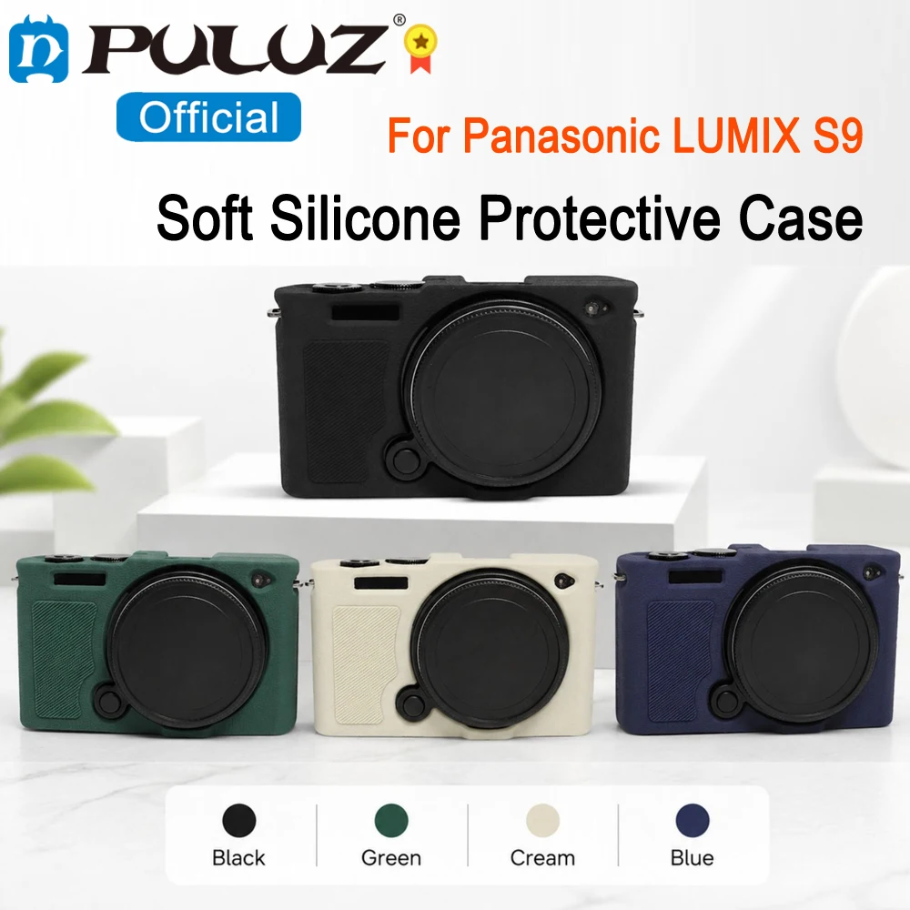 PULUZ Anti-slip Soft Silicone Camera Case For Panasonic LUMIX S9 2024 Mirrorless Camera Litchi Texture Protective Cover