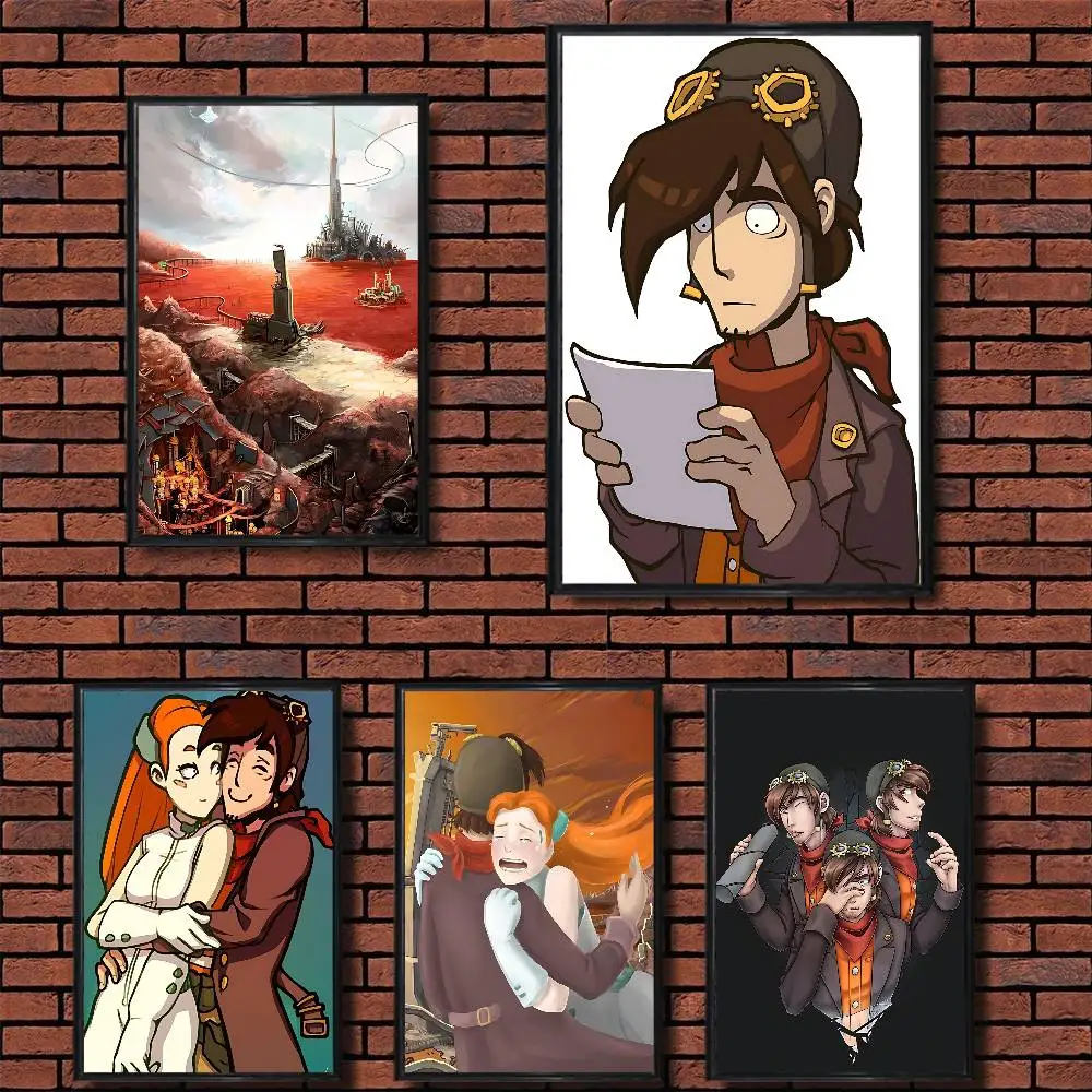 

game Deponia Poster Prints Wall Art Picture Painting Gift Living Room Restaurant Bar Large Dec Sticker