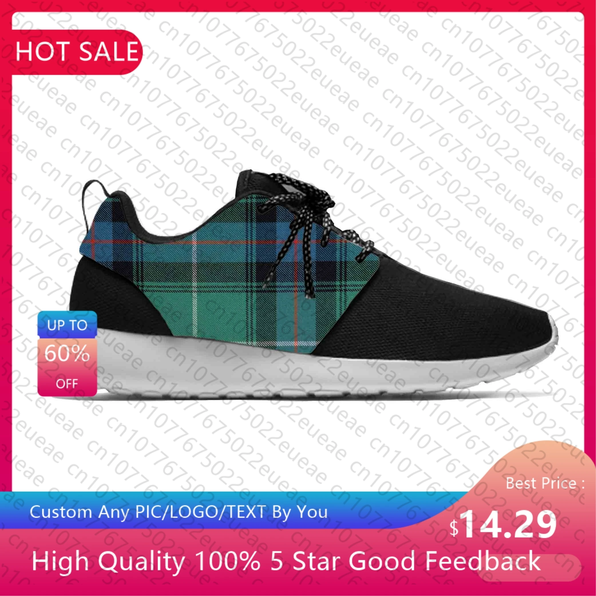 MacDonald Tartan Plaid scozzese Stewart scarpe da corsa sportive estetiche Casual traspirante leggero stampa 3D uomo donna Sneakers