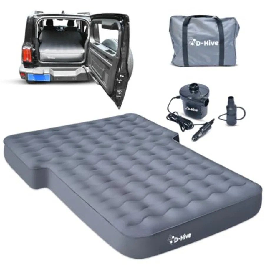 

SUV Air Mattress Ultra-Thick Material Extra-High Car Air Mattress for 4Runner Jeep Wrangler Inflatable Grey