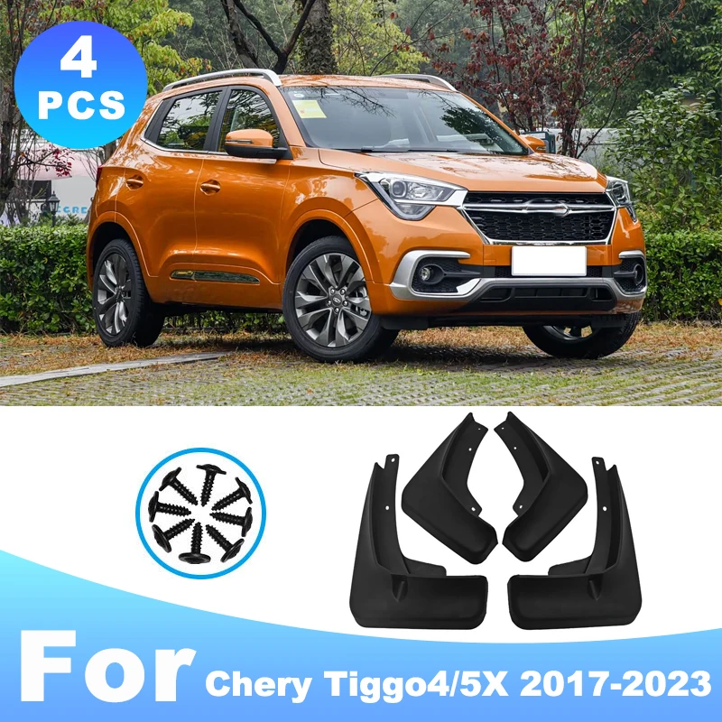 

For Chery Tiggo4/5X 2017-2023 2018 2019 Automotive Tire Mudguard Waterproof Prevent Mud Splashing Car Mud Flaps 4pcs Accessories