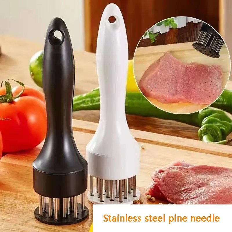 1Pc Stainless Steel Meat Loosening Needle Meat Loosening Device Household Meat Tenderizer Puncture and Muscle Breaking Device