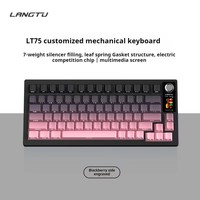 Langtu Lt75 Mechanical Keyboard 80 Keys PBT RGB 3-Mode Bluetooth Wireless Keyboard Smart Screen  Hot Swap Customized Original