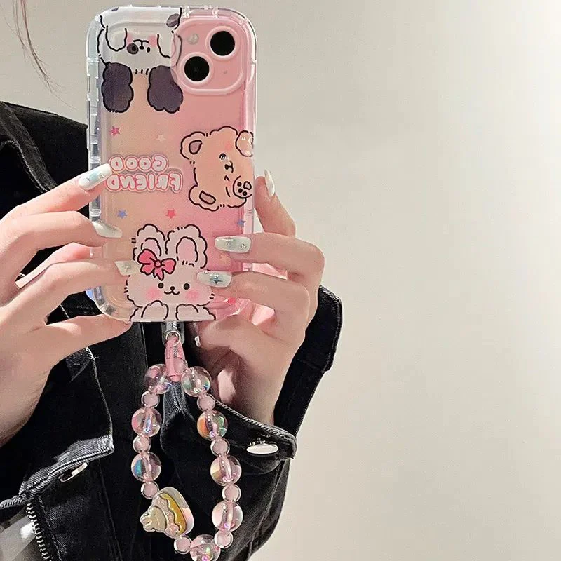 TD163 Cute Rabbit Bear For Samsung Galaxy M10S M11 M12 M22 M21 M32 M31 M51 M52 F12 F22 F52 F62 Case DIY TPU Soft Cover