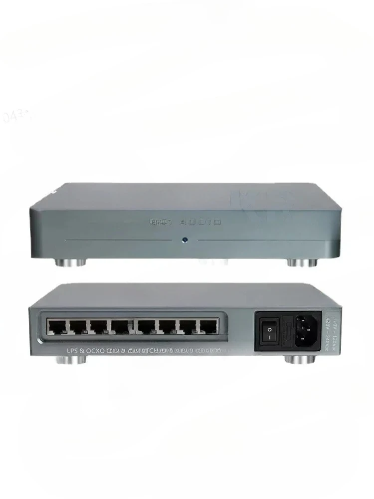 for Audio HiFi Audio Fever SW-8 Ethernet Switch Full Linear DC Power Supply SC Cut OCXO Constant Temperature Crystal Oscillator