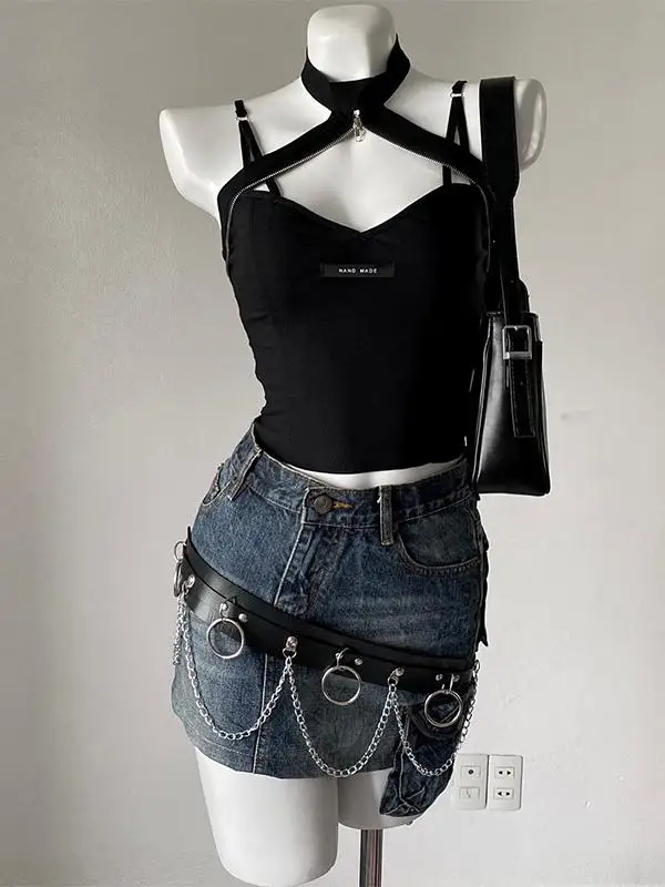 فستان صيفي نسائي جديد بتصميم عصري وأنيق مع حزام أسود وياقة معلقة #3