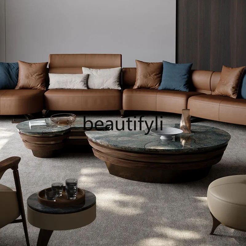 Whole house walnut series, natural luxury stone coffee table