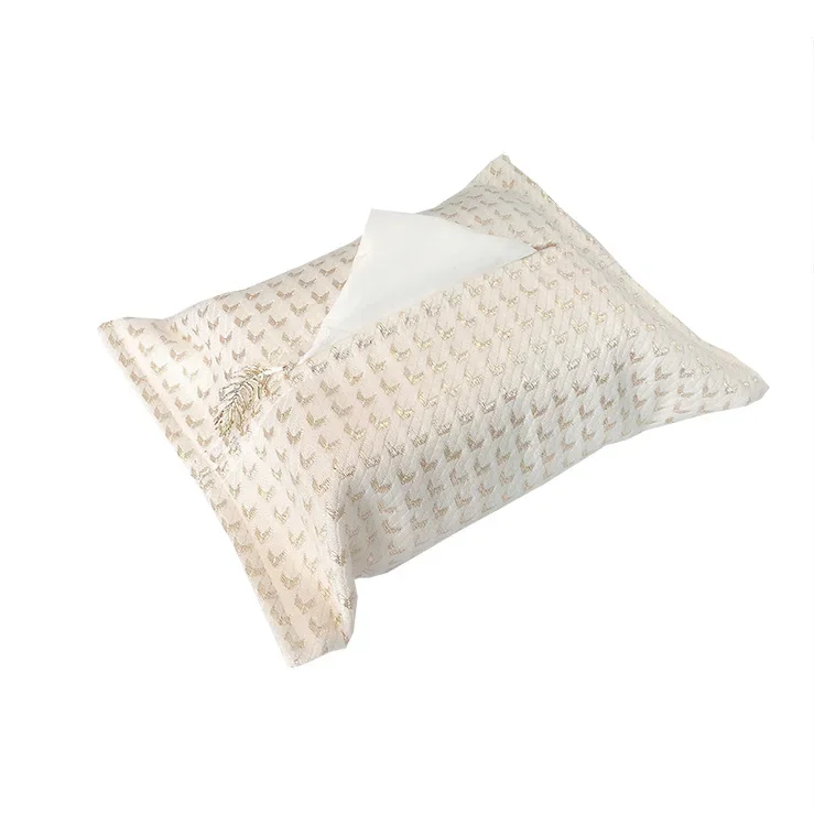 

Gold Jacquard Tissue Cover Nordic Tissue Box Tissue Cover