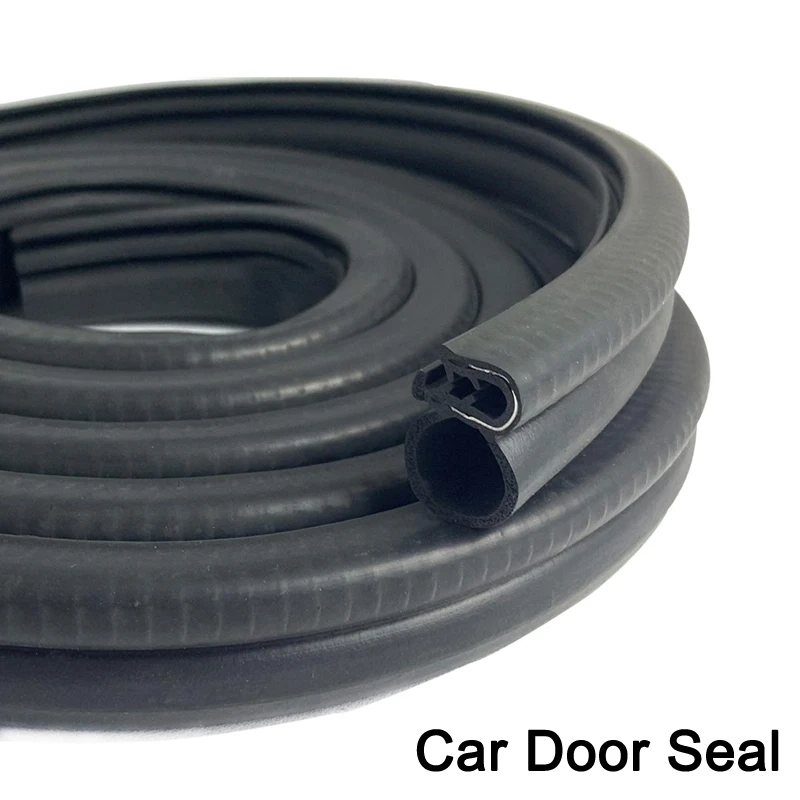 3meters Car Door Rubber Seal Strip Universal Soundproof Sealing Strips with Side PVC Bulb for Car Door Boat Home Sealants