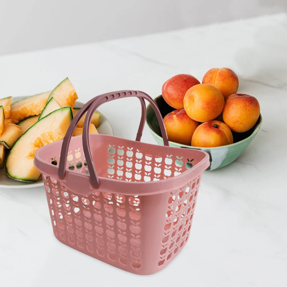 

Elegant Shopping With Handle Reusable Grocery Storage Holder For Kitchen Bathroom Bedroom Fruit Snacks Food Vegetable Gift