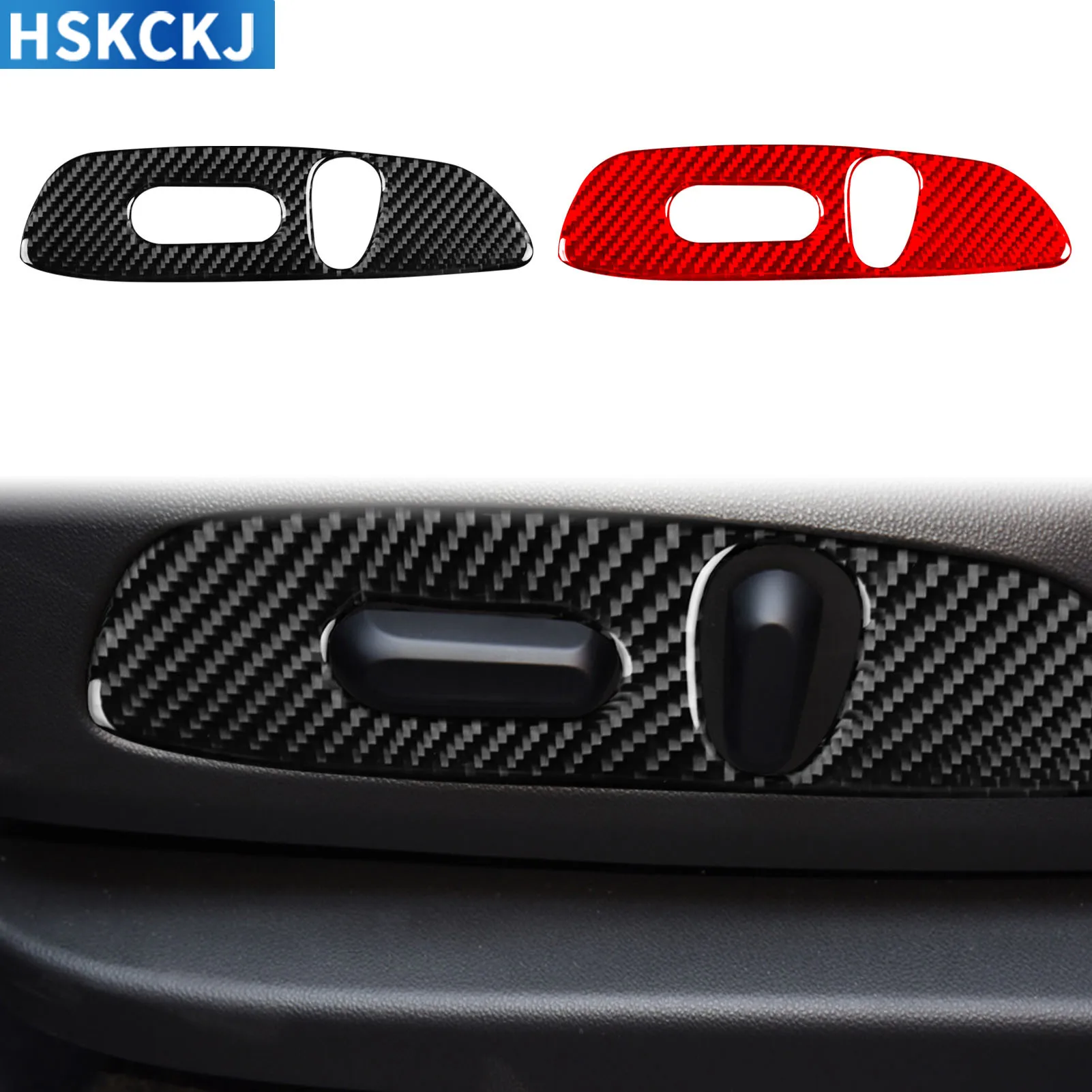 

For Chevrolet Equinox 2018—2022 Real Carbon Fiber Car Seat Adjustment Switch Panel Cover Trim Sticker Decorative Accessories