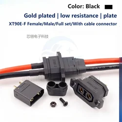 XT90NE Lithium Battery Charging Connector Wire Fixed Female Head Welded Type Gold-plating XT90 Terminal Male New Energy Plug