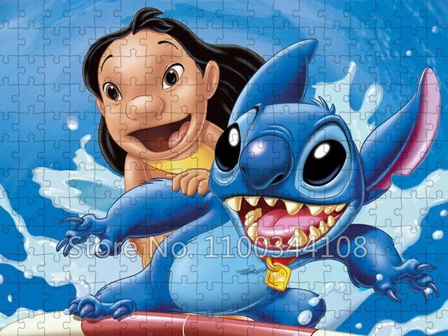 Puzzle Lilo & Stitch Puzzle del film Disney per bambini Puzzle in legno da 1000 pezzi Gioco interattivo con sfide difficili