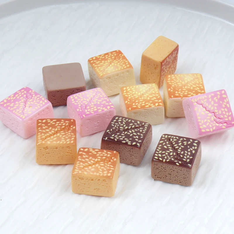 10/100Pcs Simulation Biscuit Series Resin Cabochon Flatbacks DIY Dollhouse Accessories Scrapbooking for Phone Decoration Crafts