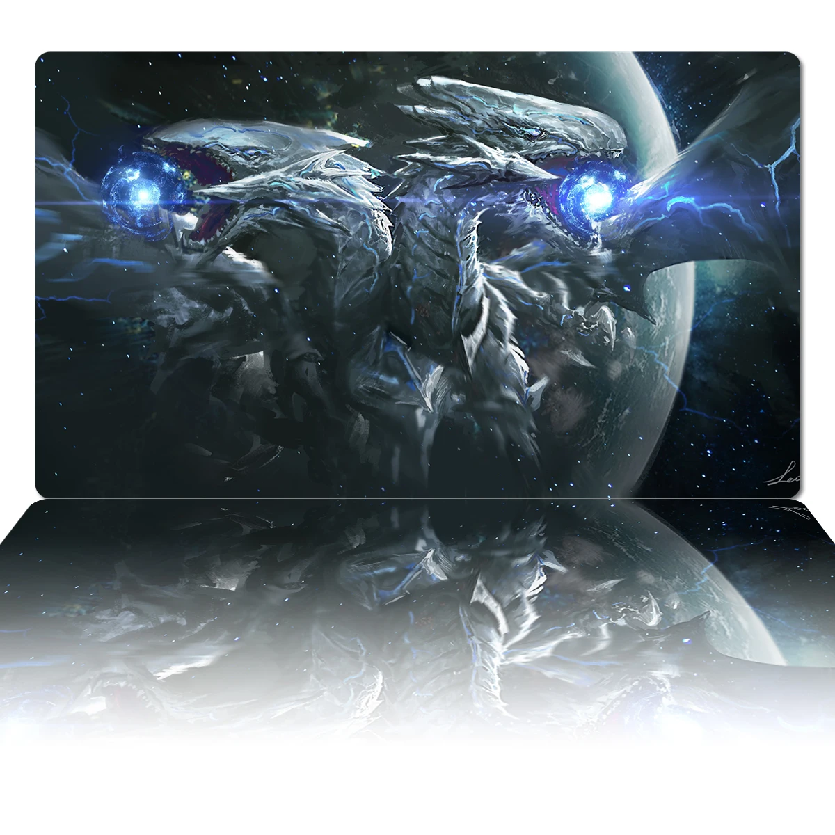 

YuGiOh Playmat Blue-Eyes Ultimate Dragon TCG CCG Board Game Trading Card Game Mat Custom Anime Mouse Pad Desk Mat Zones Free Bag